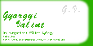 gyorgyi valint business card